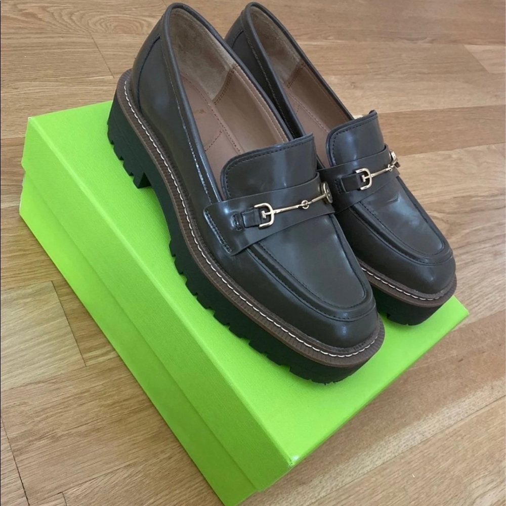 Sam Edelman Laurs Lug Sole Loafer in Alpine Green (Size 8)